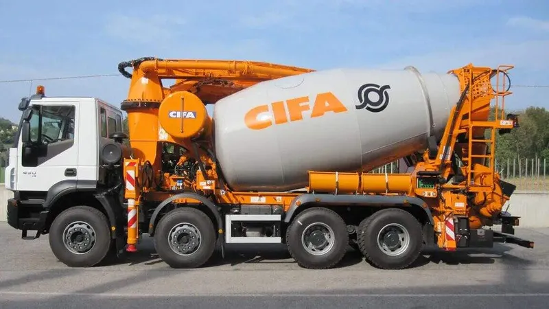 One of CIFA’s concrete mixer trucks.