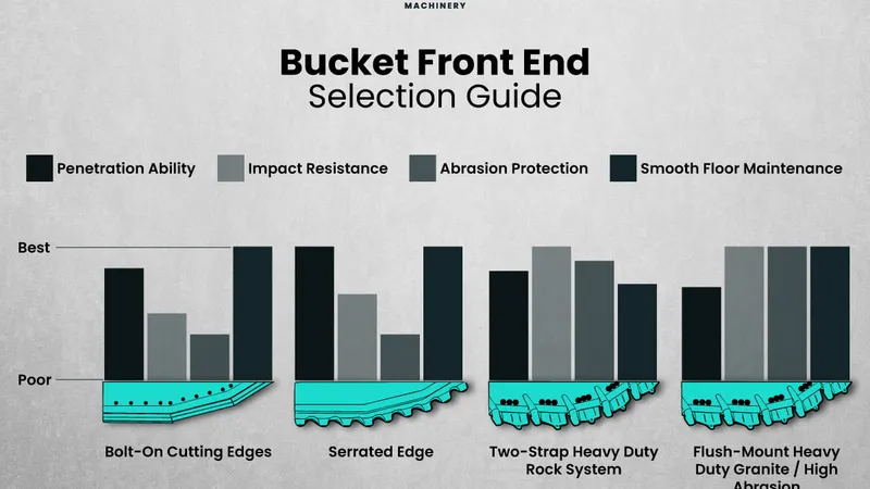 Bucket Type by Material for wheel loader