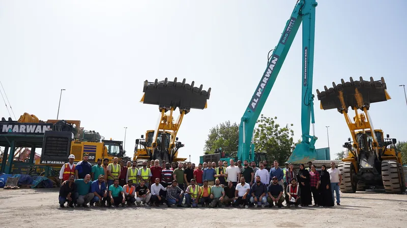 A picture of the Al Marwan Plant Hire Family Proud to have received the best rental company of the year award this CMME Awards 2023