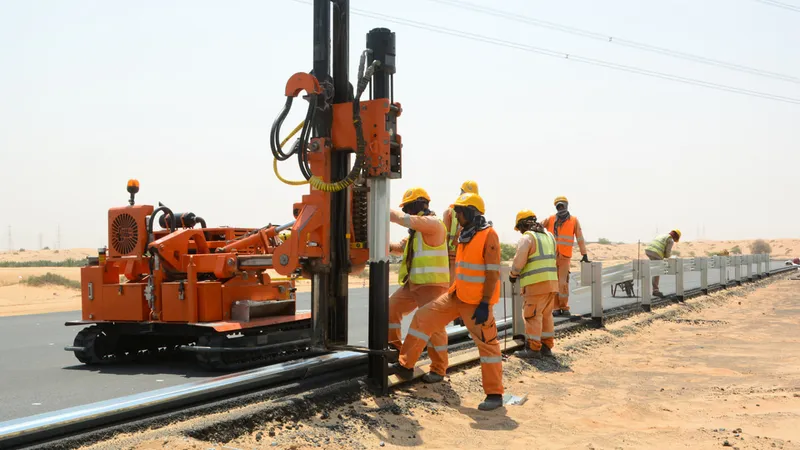 Al Marwan rental fleet operators install road guards on Hamriyah Free Zone commuter highway