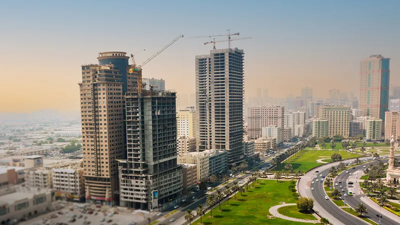 A picture of the early construction stages of the DoubleTree by Hilton Hotel Sharjah by Al Marwan