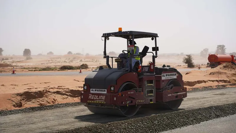 Dynapac Redline double drum roller in action
