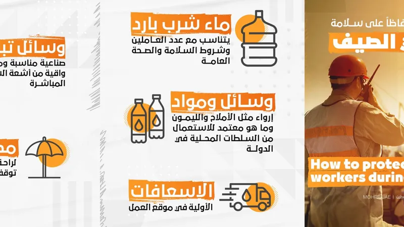 MoHRE’s recommendations to protect workers from the summer heat - Image courtesy of MoHRE
