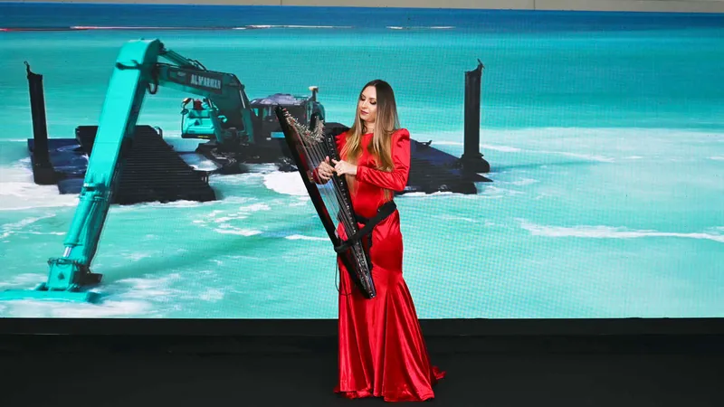 Harpist Playing UAE Anthem