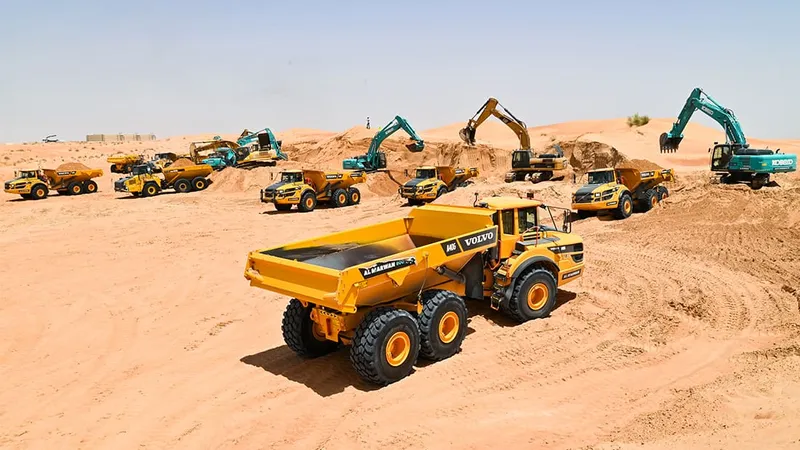 ADT's and Excavators in action by Al Marwan