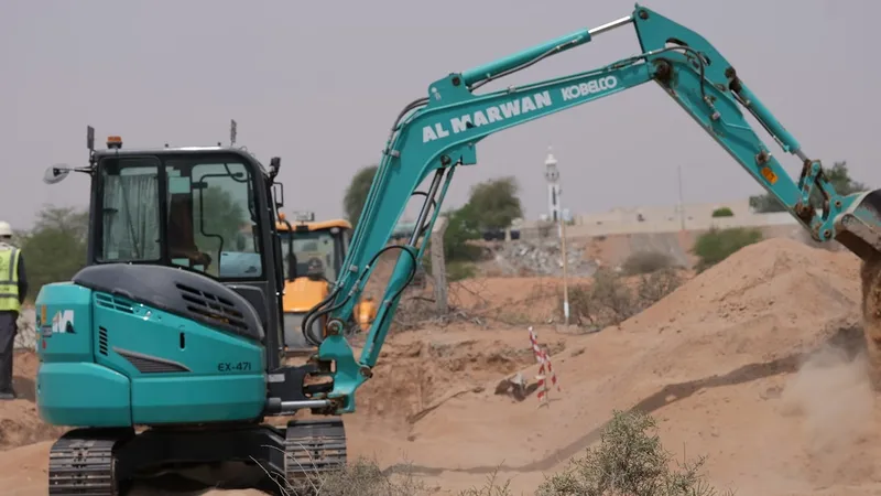 A 5-ton KOBELCO SK55SR-6 mini excavator