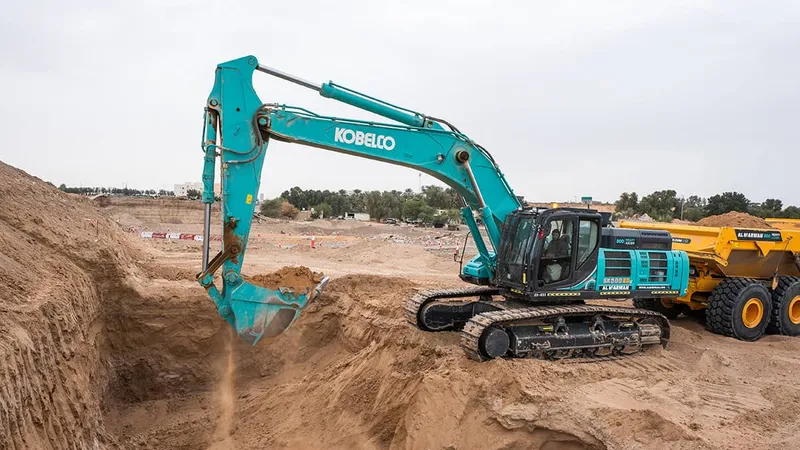 The Kobelco SK500XDLC-10 Track Excavator