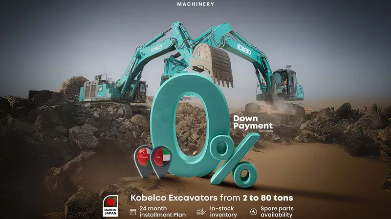 Al Marwan zero down payment offer - kobelco large excavators