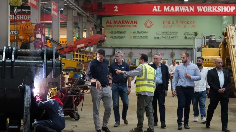 Maintenance works at the Al Marwan workshop