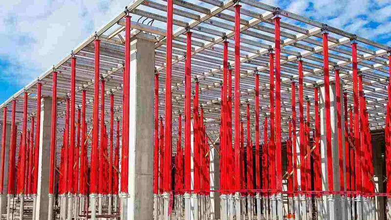 Modular concrete formwork is usually made of aluminum