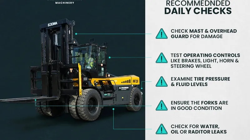 Daily forklifts checks at Al Marwan