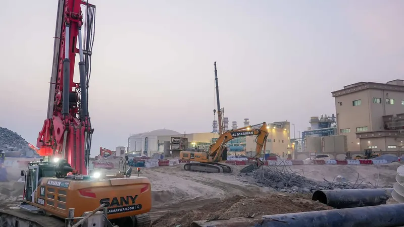 Sany SR285 piling rig in action at Al Marwan job site.