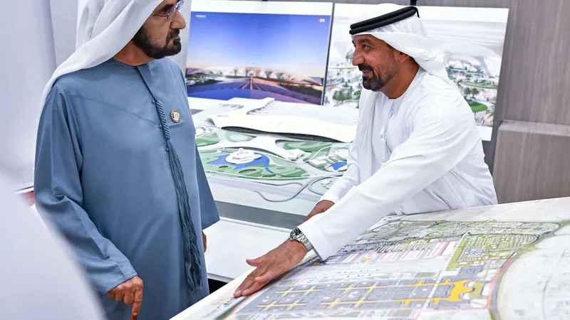 His Highness Sheikh Mohammed bin Rashid Al Maktoum approved plans for the Al Maktoum Airport expansion - Dubai Media Office