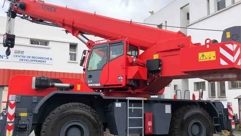 The Terex TRT90 rough terrain crane