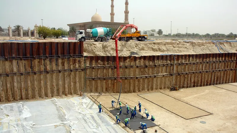 Early stages of developing the King Abdulaziz Road Building Project in Sharjah, UAE