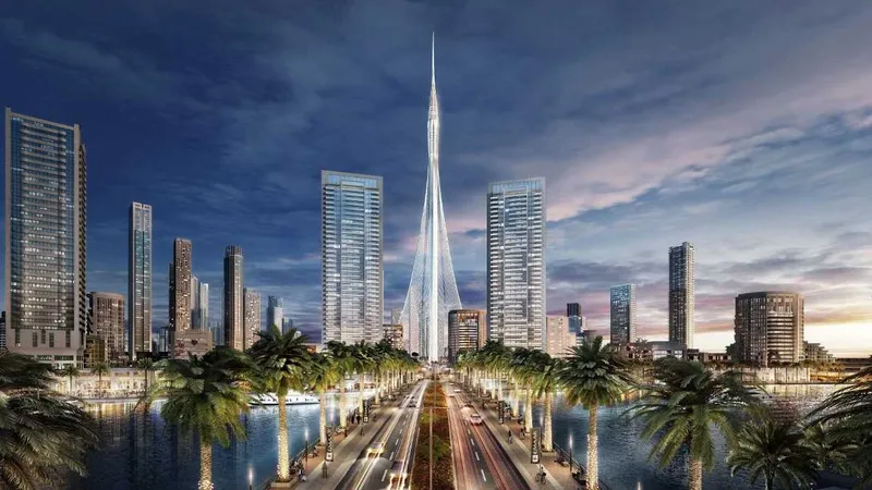 A rendering of Dubai Creek Tower