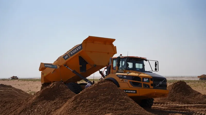 The Volvo A40G articulated dump truck wins earthmoving machinery of the year award at CMME Awards