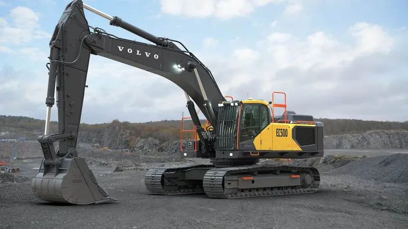 The EC500 is a new 50-ton crawler excavator for tough applications