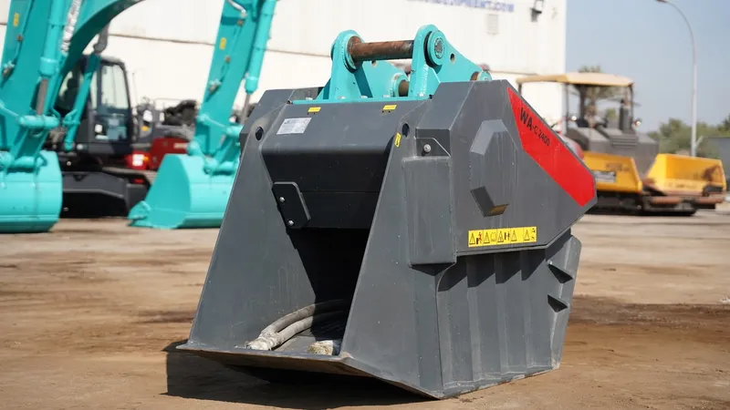 A World Attachments C-2400 crushing bucket