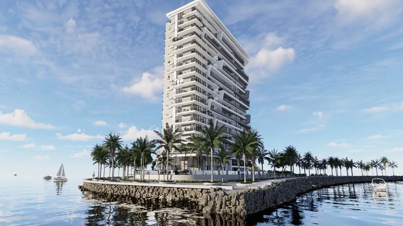 A rendering of the Icon tower in Yas Bay - Image courtesy of Advanced Properties