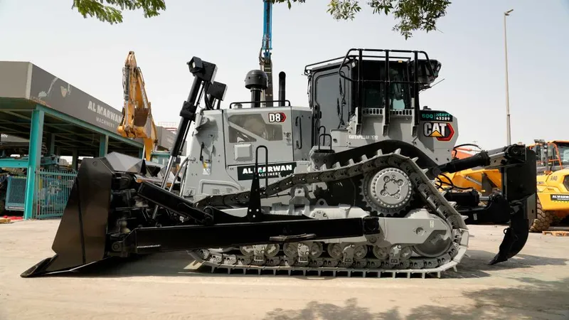 cat dozer d8 in grey color