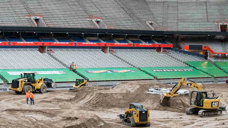 لودر، شيول صغير وحفار شركة كات