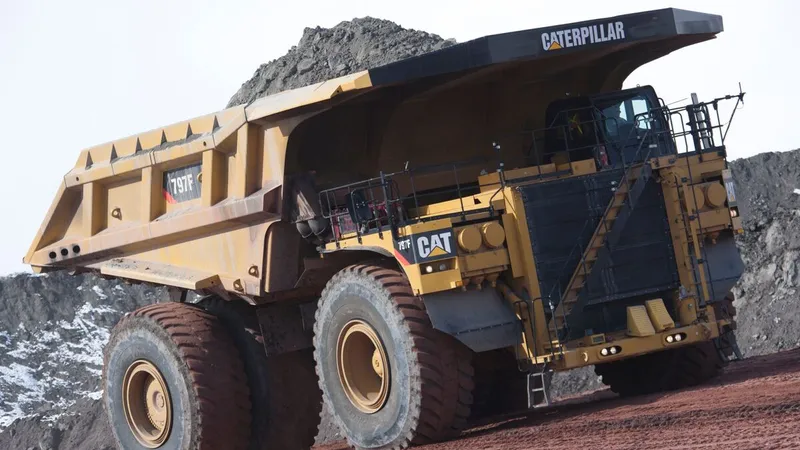 CAT 797F is the second biggest CAT rigid dump truck - image courtesy cat.com