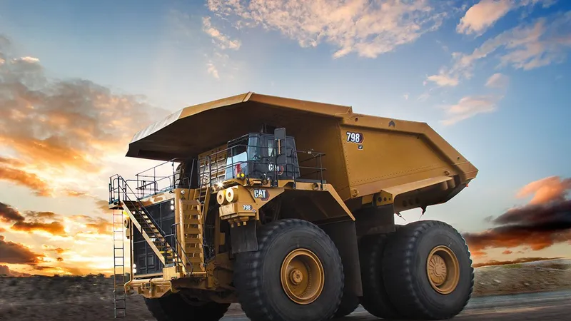 The CAT 798 is the second biggest dump truck in the world - image courtesy cat.com