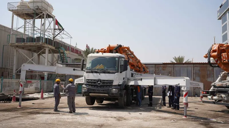 The Italian-made CIFA K56L concrete pump