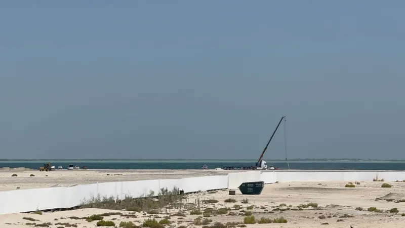 A current on the ground looks at the site