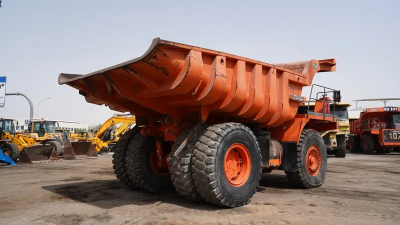 The 59-ton Hitachi EH1100-3 rigid dump truck