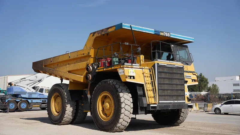 The 91-ton Komatsu HD785 rigid dump truck
