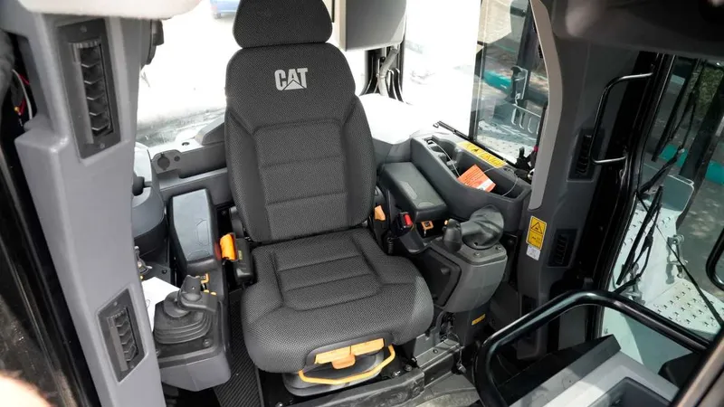 inside cat d8 dozer cab