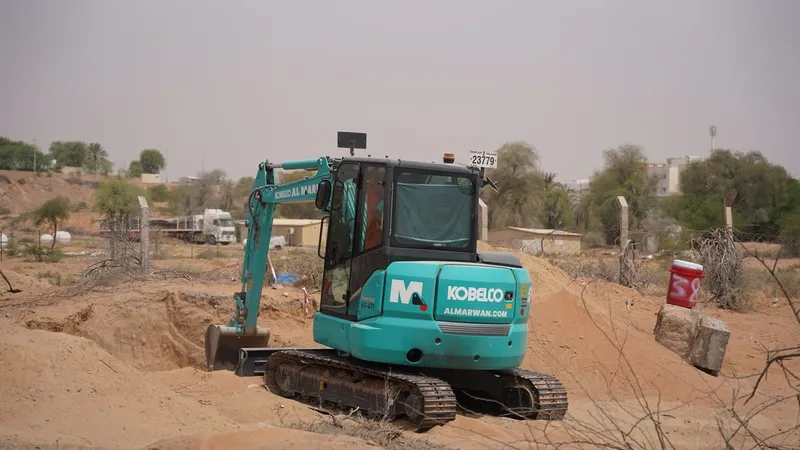 The SK55 is the largest in KOBELCO's mini excavator lineup