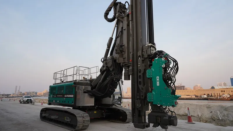 An ABI Mobilram sheet piling rig