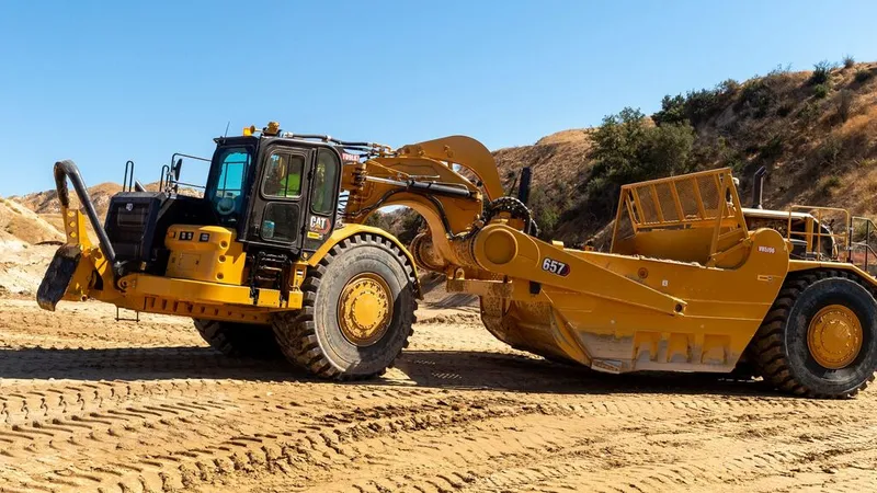 A CAT 657 scraper - image courtesy of CAT Rental Store