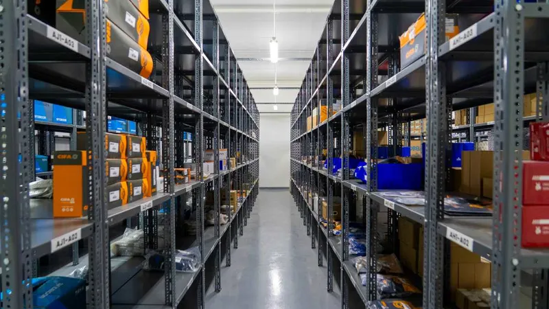 Al Marwan’s Sharjah spare parts showroom.
