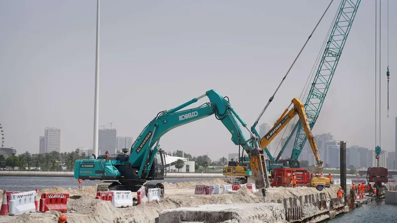 SK380 attached to jackhammer