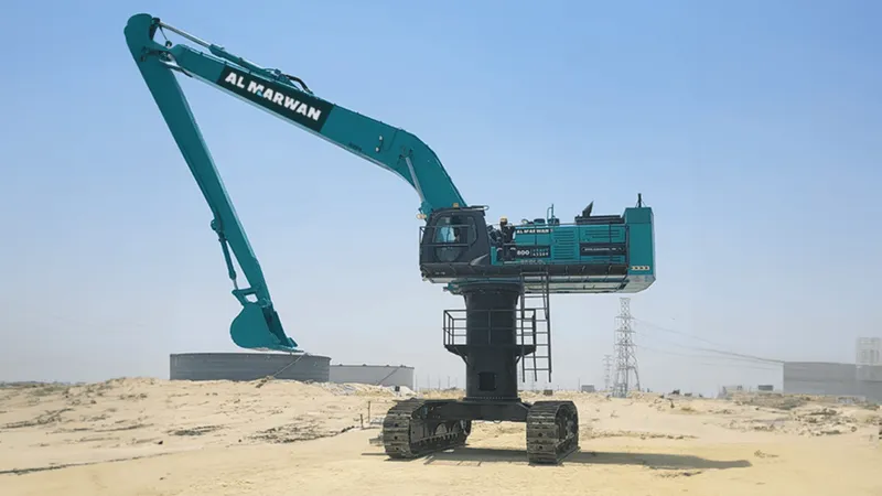 demo of Kobelco SK850 high-bed excavator