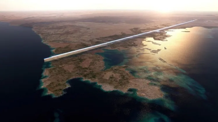 The Line at NEOM project design proposal - image courtesy Global Construction Review
