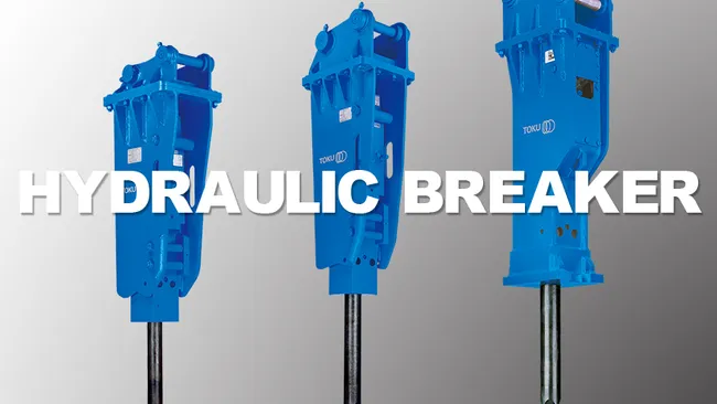 The Toku hydraulic rock breaker/jackhammer/striker product lineup - image courtesy toku.net.co.jp