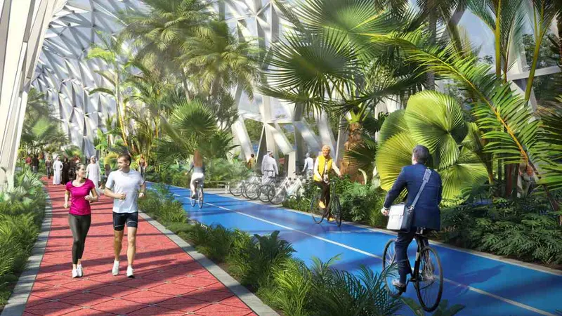 the loop is a dedicated pathway for cycling, jogging, and walking