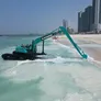 Kobelco SK380 amphibious long boom excavator
