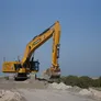 A 395 CAT excavator with the long stick configuration as part of Al Marwan Machinery's rental fleet