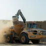 The A45G articulated dump truck is on site.