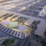 Al Maktoum Airport terminals’ aerial view rendering - Image courtesy of CNN