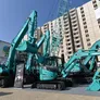 The lineup of KOBELCO equipment showcased by Al Marwan at the Big 5 Heavy in Dubai 2022