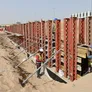A picture of the sheet piles used to support various infrastructure zones at Masaar by Arada as implemented by Al Marwan Machinery