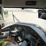 An Al Marwan Heavy Machinery operator driving a brand-new Volvo A40G dump truck equipped with latest CARETRACK monitoring system
