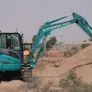 A 5-ton KOBELCO SK55SR-6 mini excavator